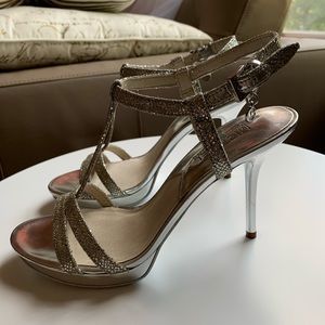 Glitter sandal high heel